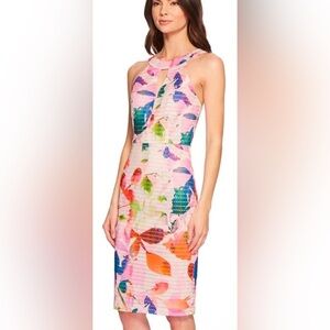 Trina Turk Sylvia. Vibrant water color print dress. Size 8. EUC worn once.